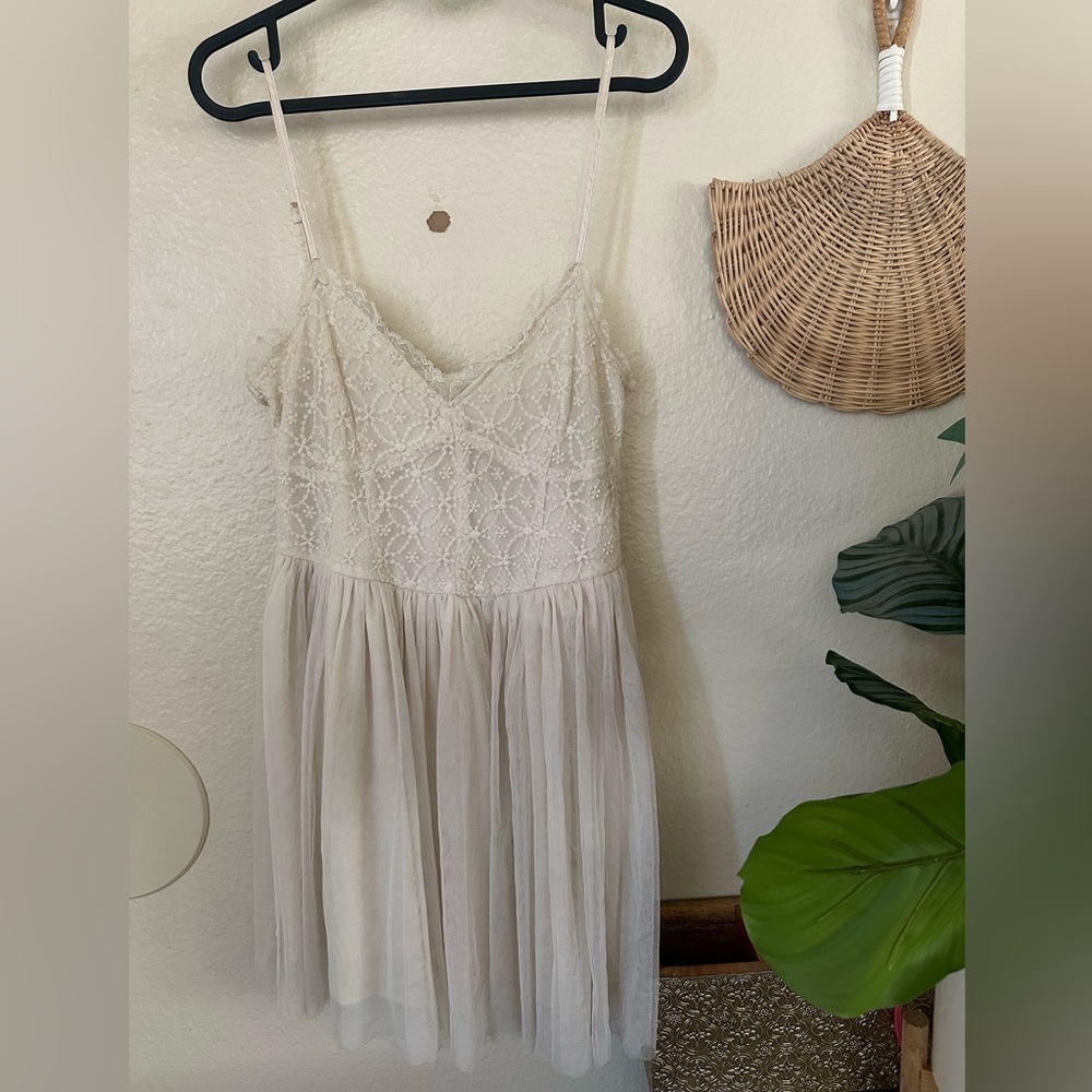 VINTAGE lace + tulle dress